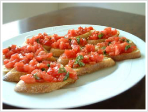 義式烤麵包Bruschetta with tomato and basil